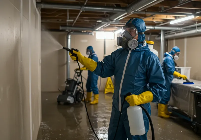 Basement Sanitization and Antimicrobial Treatment process in Perezville, TX